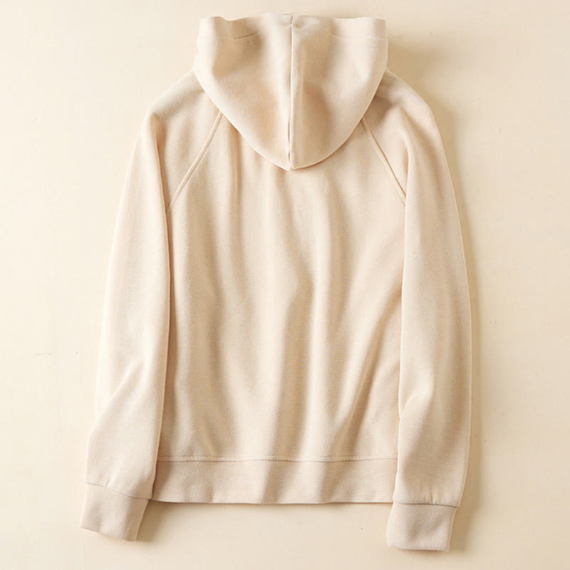 Buddha Stonesプレーンボタン レディース コットン フード付きジャケット ポケット付き - image 8