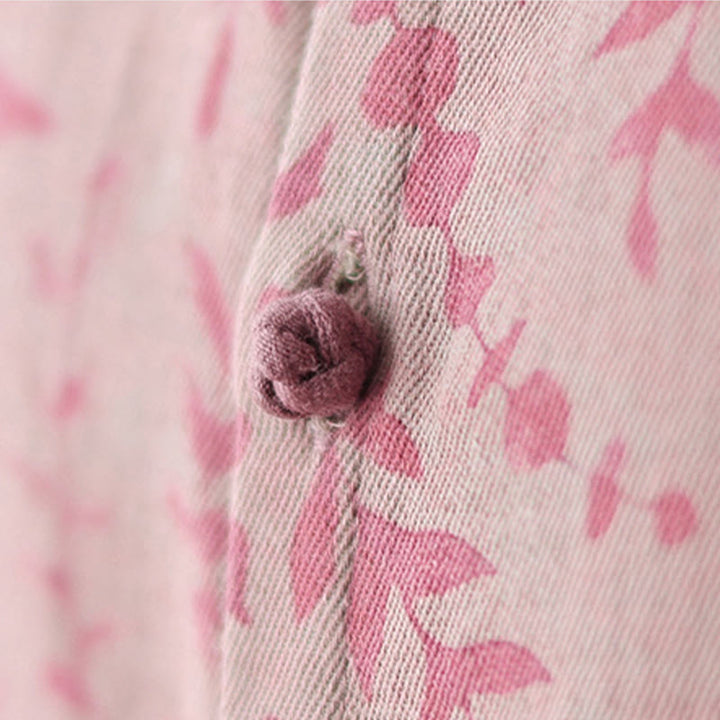 ポケット付きBuddha Stonesリーフプリントレディースジャケット - image 15