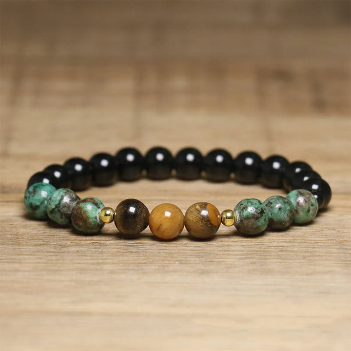Buddha Stonesタイガーアイ ビーズ ガラス バランス セレニティ ブレスレット - image 7