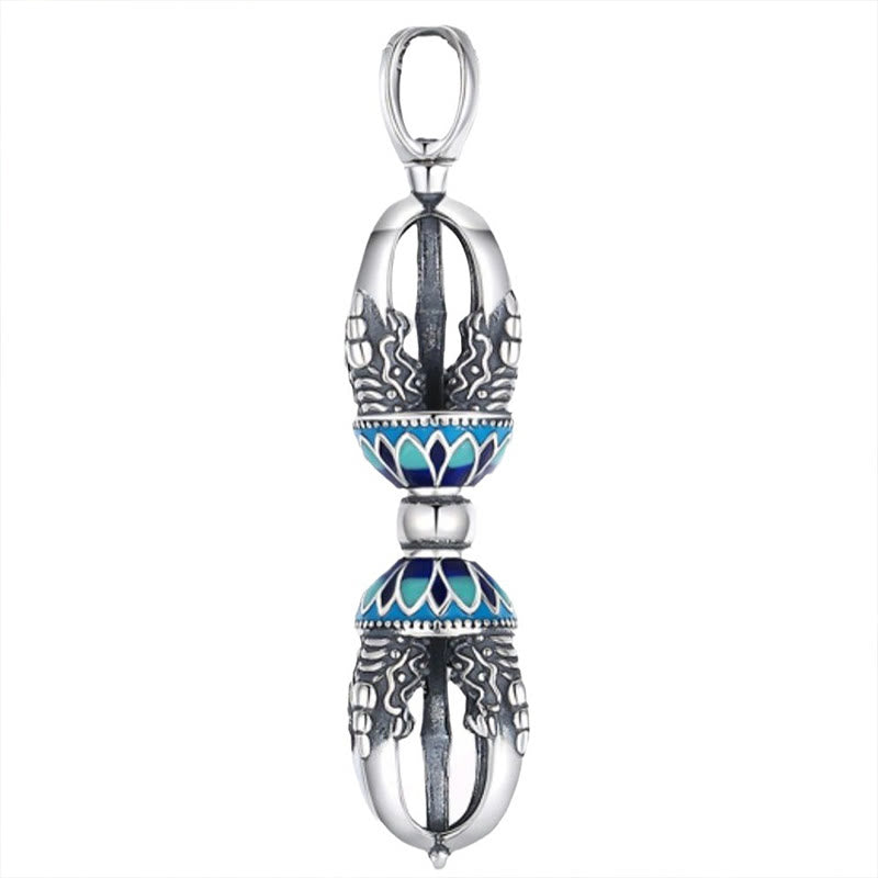 Buddha Stonesチベット銅金剛杵ドルジェスピリチュアルパワーネックレスペンダント - image 4
