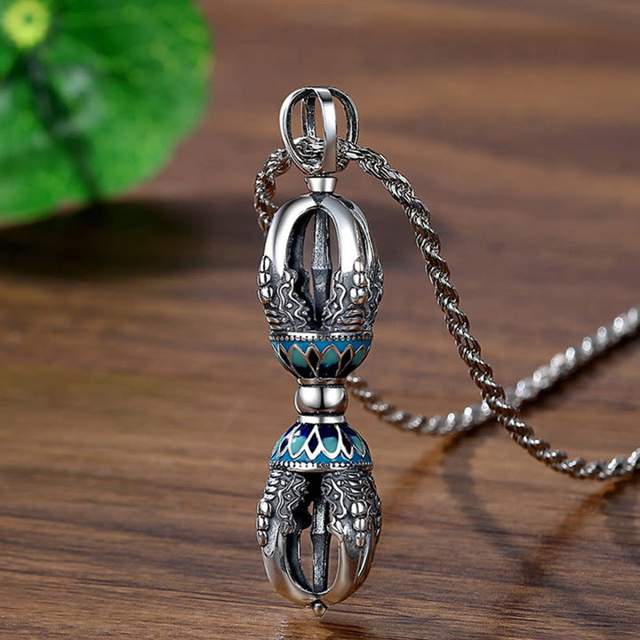 Buddha Stonesチベット銅金剛杵ドルジェスピリチュアルパワーネックレスペンダント - 銅の金剛杵 - image 0