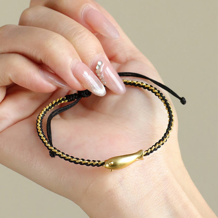 Buddha Stones999スターリングシルバー 幸運の鯉の守護ロープブレスレット - image 10