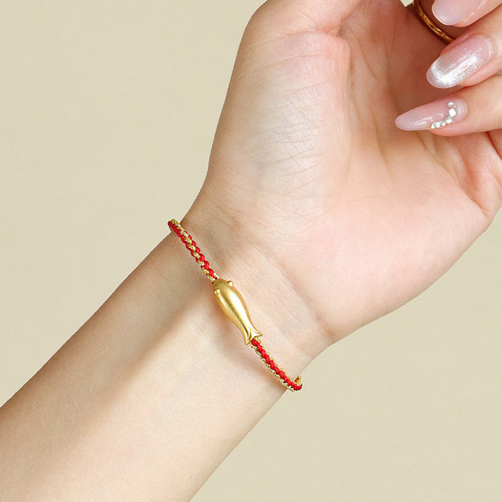 Buddha Stones999スターリングシルバー 幸運の鯉の守護ロープブレスレット - image 4