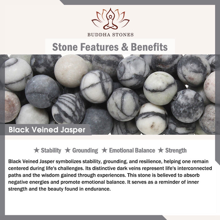 Buddha Stonesグレータビーキャット 天然ブラックベインド強さブレスレット - image 9