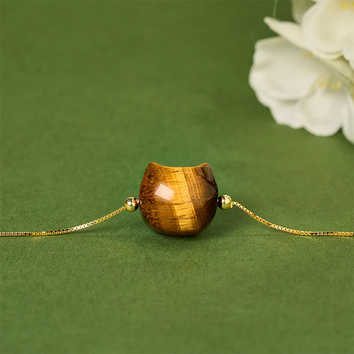 Buddha Stones925スターリングシルバー キャットタイガーアイ守護ブレスレット - image 1