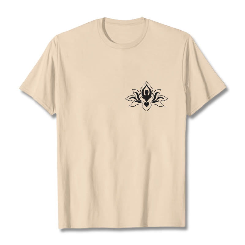 Buddha Stones、蓮、瞑想、仏陀の模様のデザインTシャツ - ビスク - 2XL - image 9