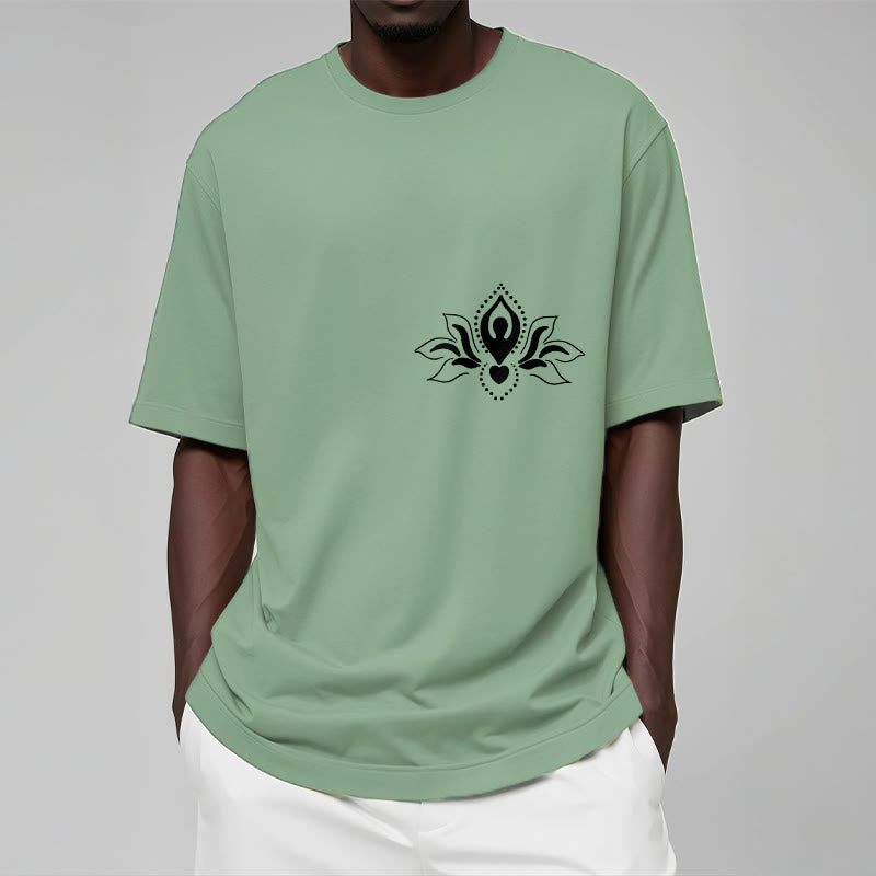 Buddha Stones、蓮、瞑想、仏陀の模様のデザインTシャツ - image 16
