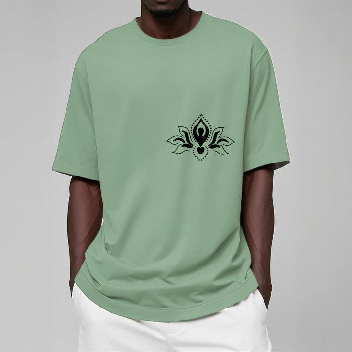 Buddha Stones、蓮、瞑想、仏陀の模様のデザインTシャツ - image 16