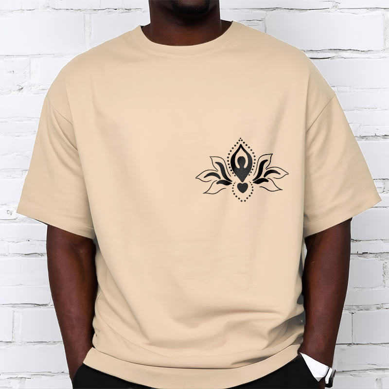 Buddha Stones、蓮、瞑想、仏陀の模様のデザインTシャツ - image 10