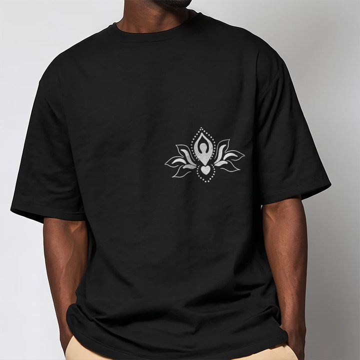 Buddha Stones、蓮、瞑想、仏陀の模様のデザインTシャツ - image 7