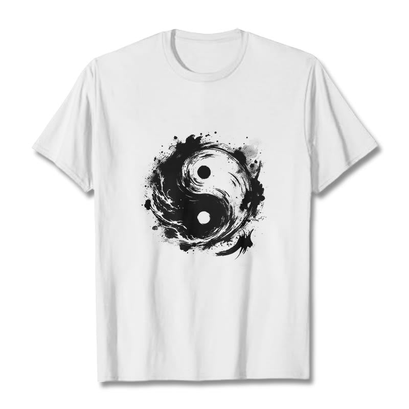 Buddha Stones陰陽バランスデザインTシャツ - 白 - 2XL - image 6