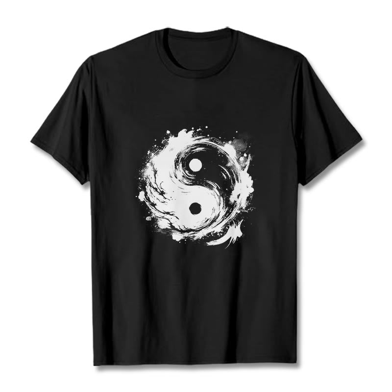 Buddha Stones陰陽バランスデザインTシャツ - 黒 - 2XL - image 1