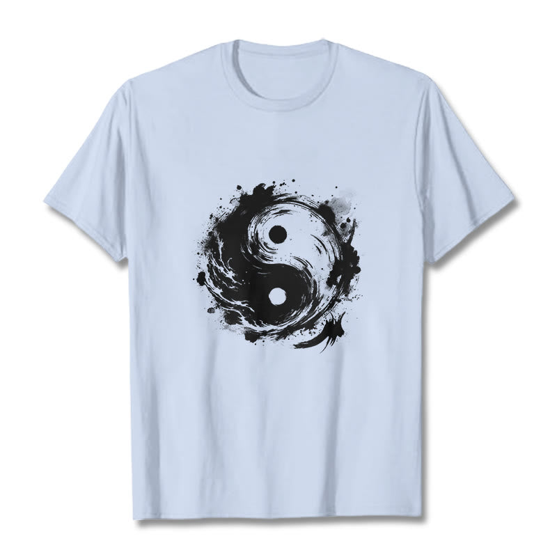 Buddha Stones陰陽バランスデザインTシャツ - ライトシアン - 2XL - image 19