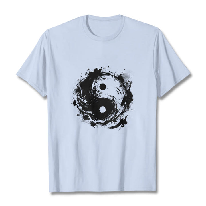 Buddha Stones陰陽バランスデザインTシャツ - ライトシアン - 2XL - image 19