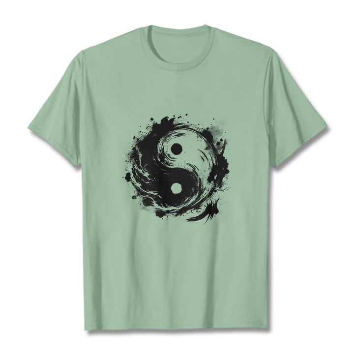 Buddha Stones陰陽バランスデザインTシャツ - ペールグリーン - 2XL - image 15