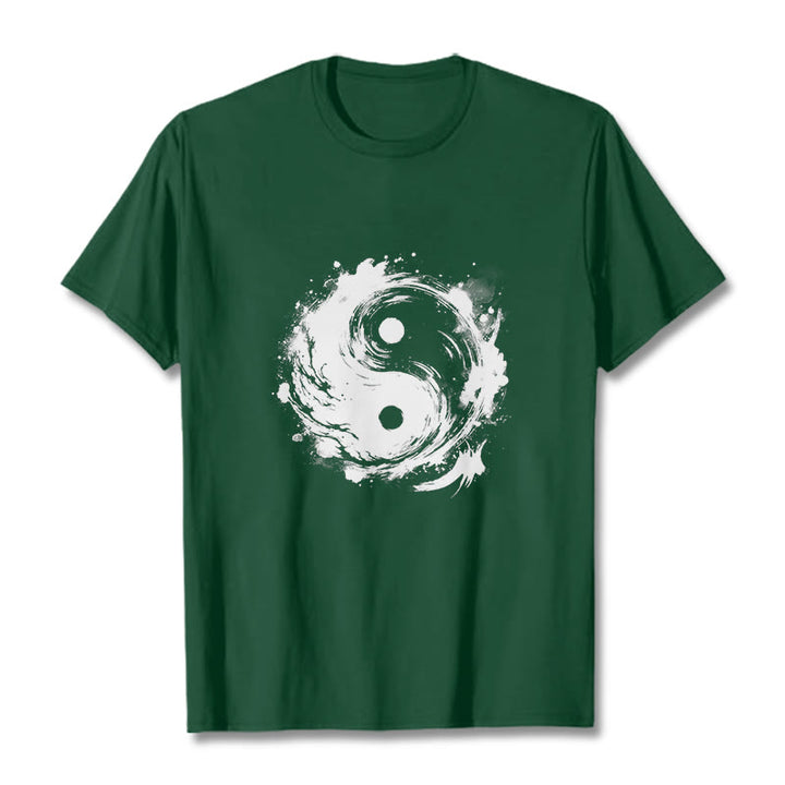 Buddha Stones陰陽バランスデザインTシャツ - フォレストグリーン - 2XL - image 11