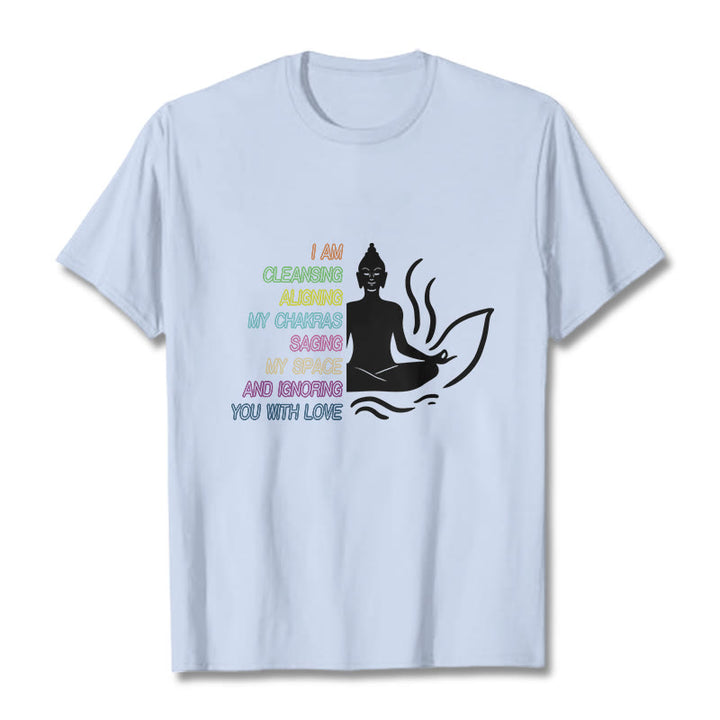 Buddha Stones、仏陀の蓮の花、瞑想デザインTシャツ - ライトシアン - グレー - image 19
