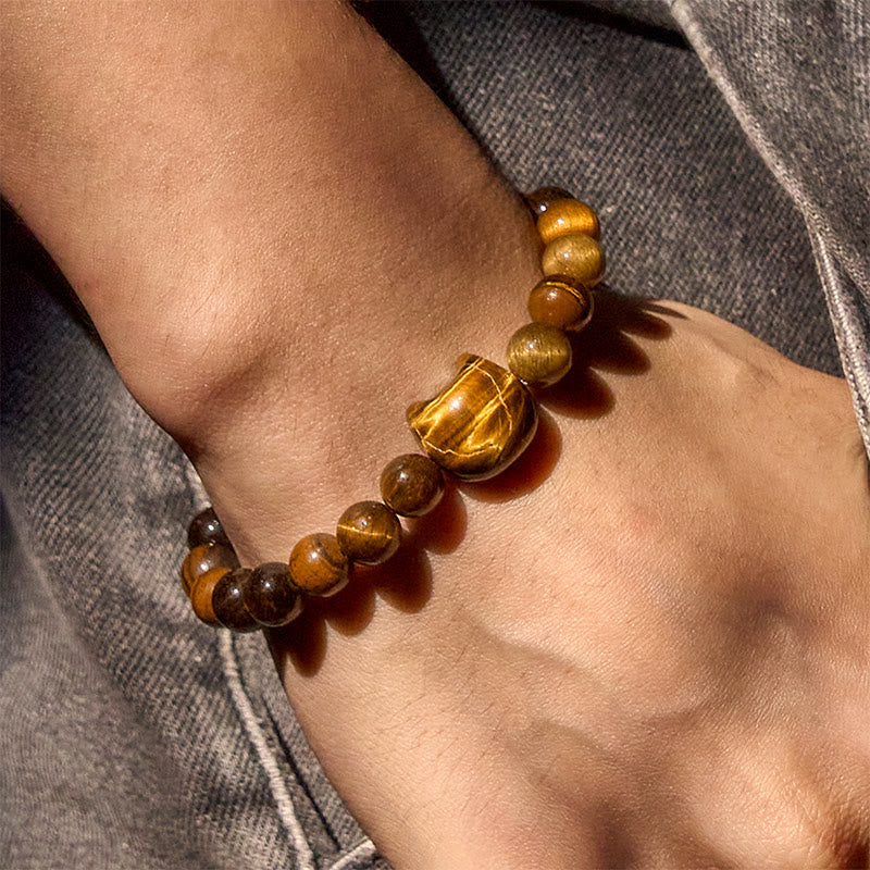 Buddha Stonesかわいい猫タイガーアイパワービーズブレスレット - image 6