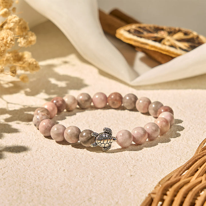 Buddha Stonesタートルデザインゼブラジャスパー守護ブレスレット - image 3