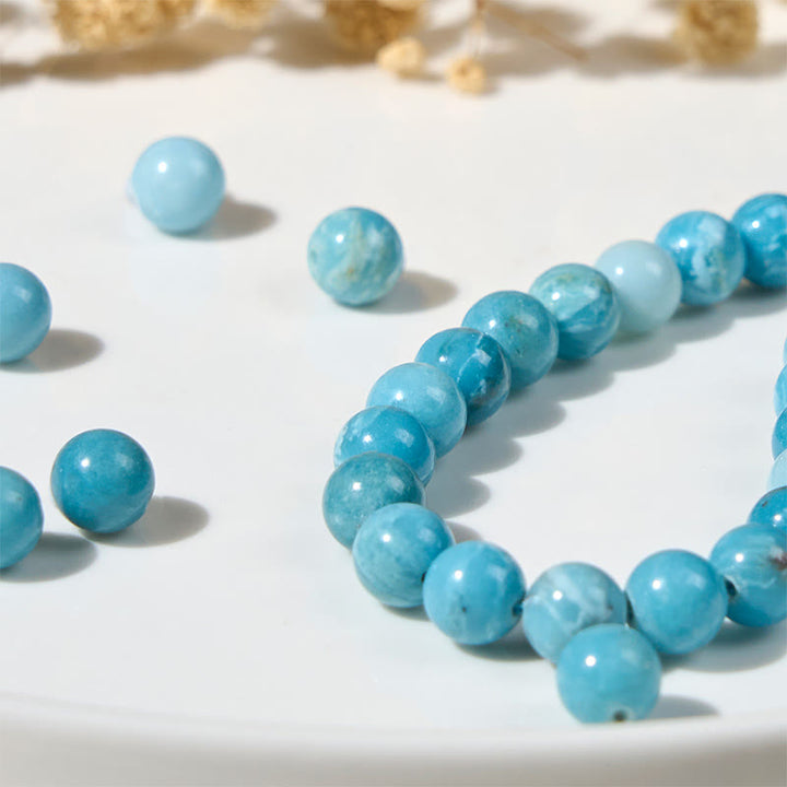 Buddha Stones天然猫ラリマーウィズダムビーズブレスレット - image 5
