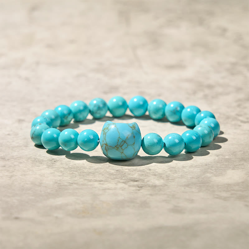 Buddha Stonesナチュラルキャットターコイズ パワービーズブレスレット - image 6