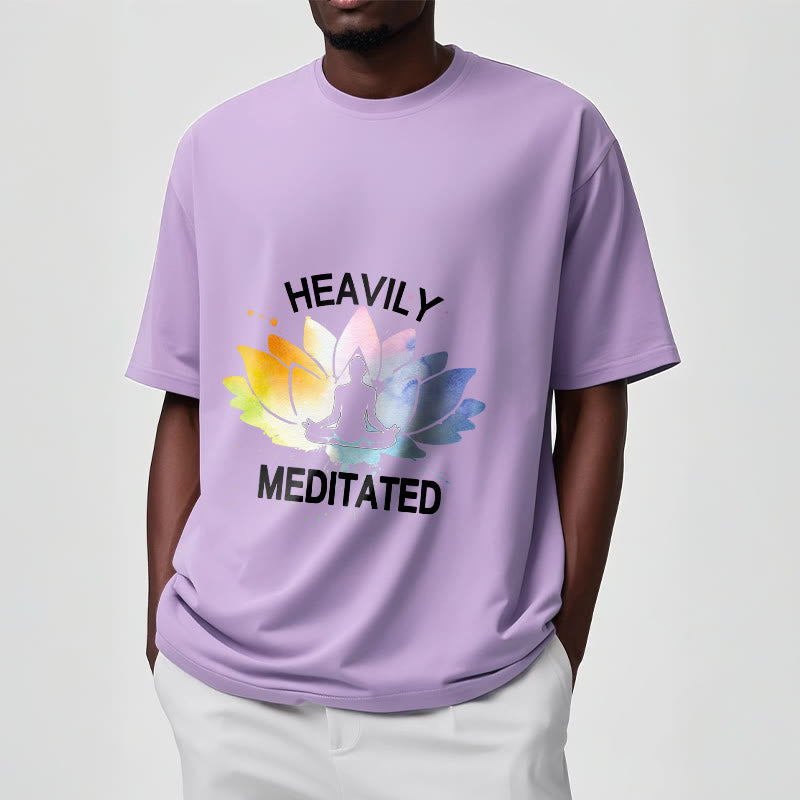 Buddha Stones、カラフルな蓮の花、瞑想の図柄コットンTシャツ - image 18