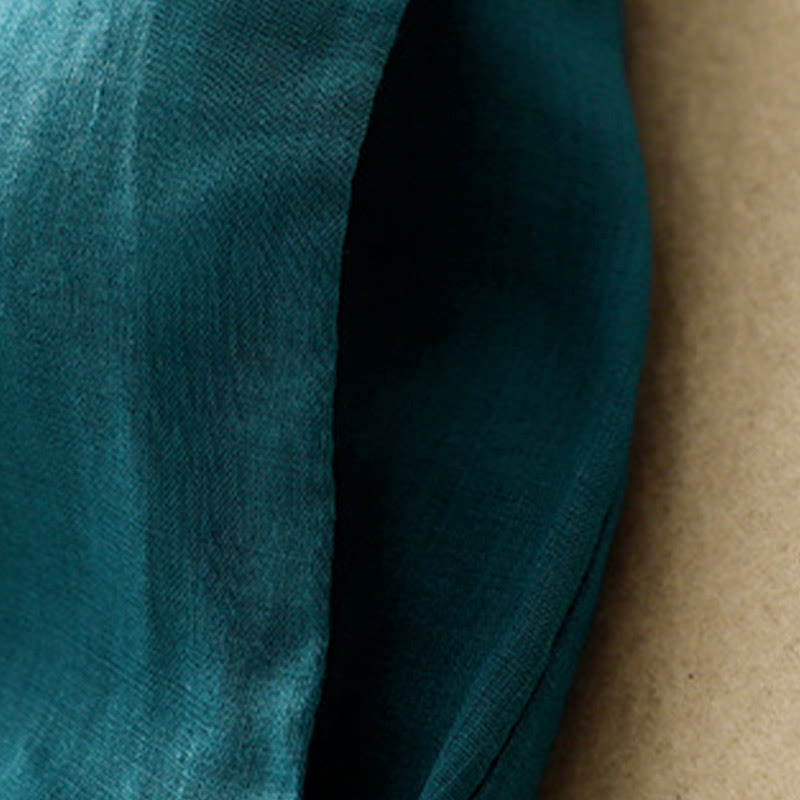 Buddha Stonesシンプルデザイン ドローストリング コットン レディース ワイドレッグパンツ ポケット付き - image 3