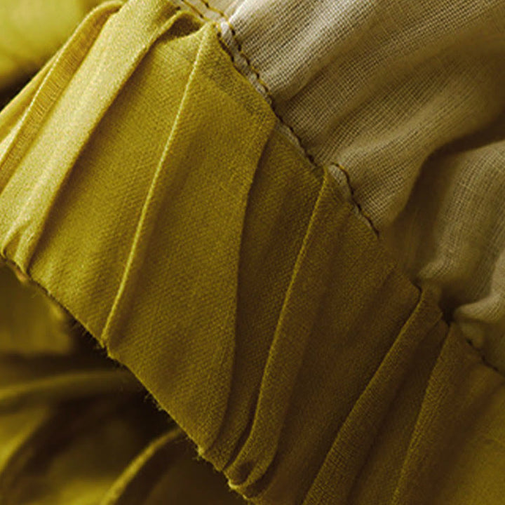 Buddha Stonesシンプルデザイン ドローストリング コットン レディース ワイドレッグパンツ ポケット付き - image 19