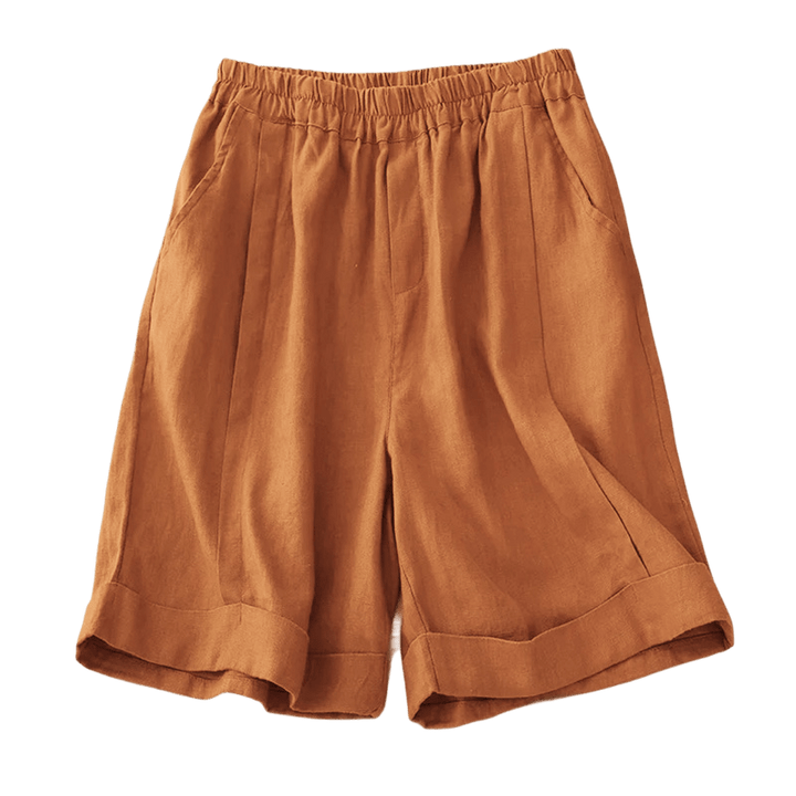 Buddha Stonesカジュアル 無地 レディース コットン ショートパンツ ポケット付き - image 6
