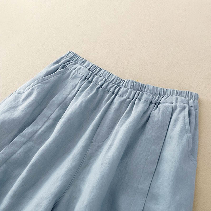Buddha Stonesカジュアル 無地 レディース コットン ショートパンツ ポケット付き - image 23