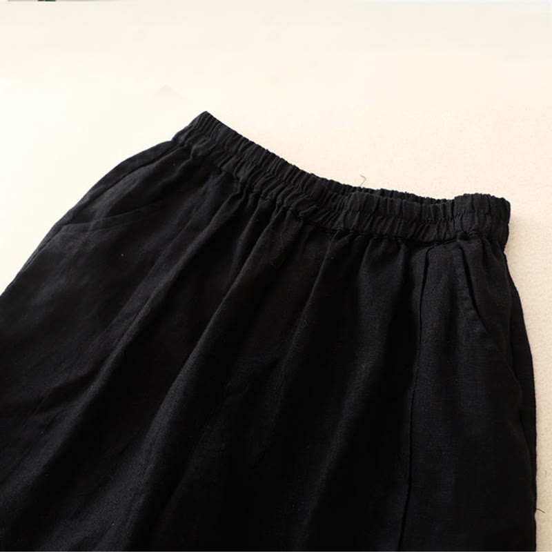 Buddha Stonesカジュアル 無地 レディース コットン ショートパンツ ポケット付き - image 28