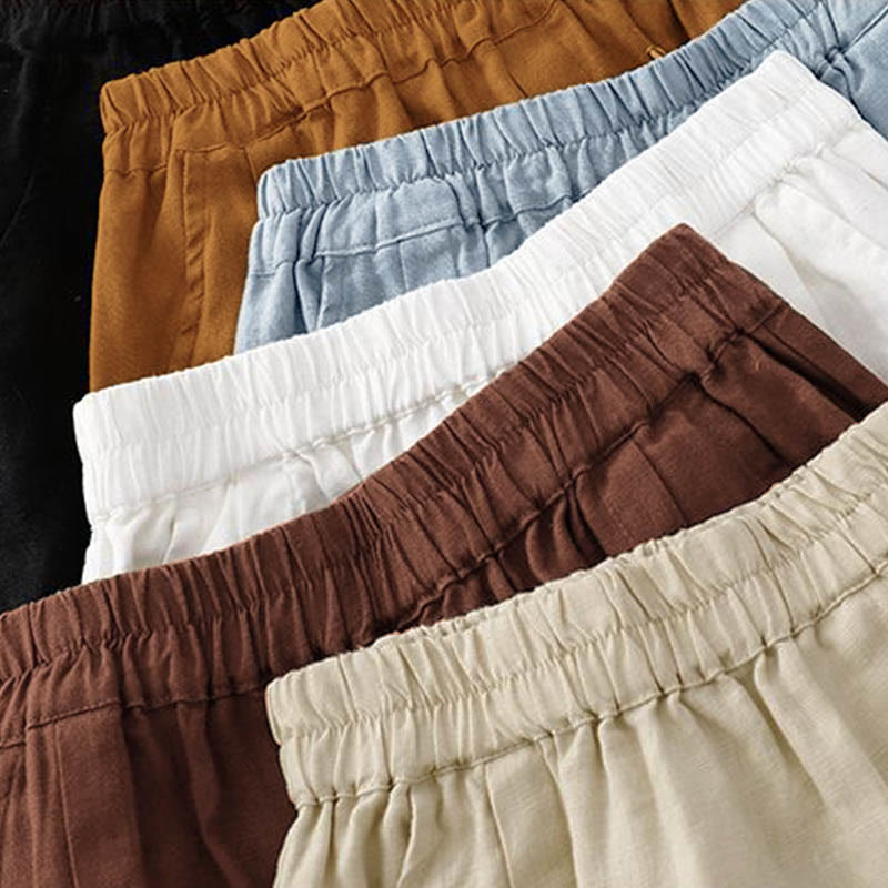Buddha Stonesカジュアル 無地 レディース コットン ショートパンツ ポケット付き - image 38