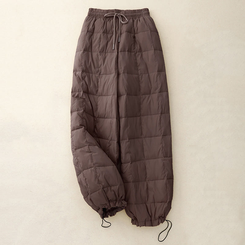 Buddha Stones冬用ドローストリングレッグオープニングデザインレディースコットンパンツ ポケット付き - サドルブラウン - US8-10，UK/AU12-14，EU40-42 (2XL) - image 10
