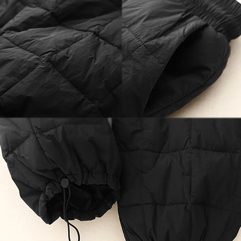 Buddha Stones冬用ドローストリングレッグオープニングデザインレディースコットンパンツ ポケット付き - image 17