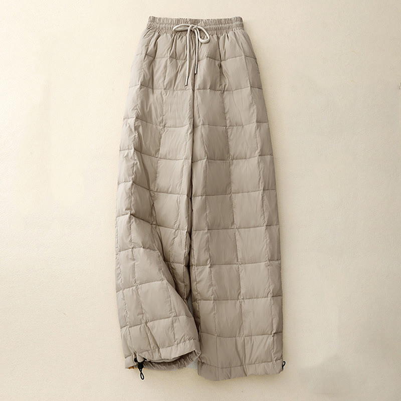 Buddha Stones冬用ドローストリングレッグオープニングデザインレディースコットンパンツ ポケット付き - タン - US8-10，UK/AU12-14，EU40-42 (2XL) - image 1