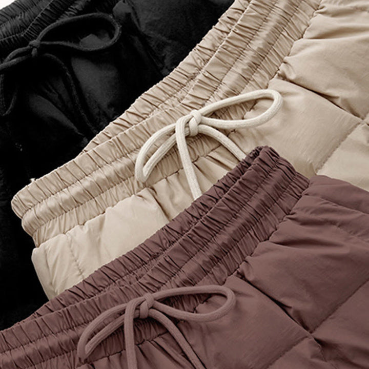 Buddha Stones冬用ドローストリングレッグオープニングデザインレディースコットンパンツ ポケット付き - image 19
