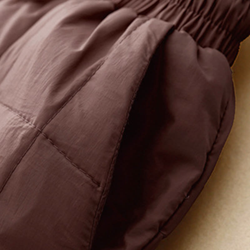 Buddha Stones冬用ドローストリングレッグオープニングデザインレディースコットンパンツ ポケット付き - image 12