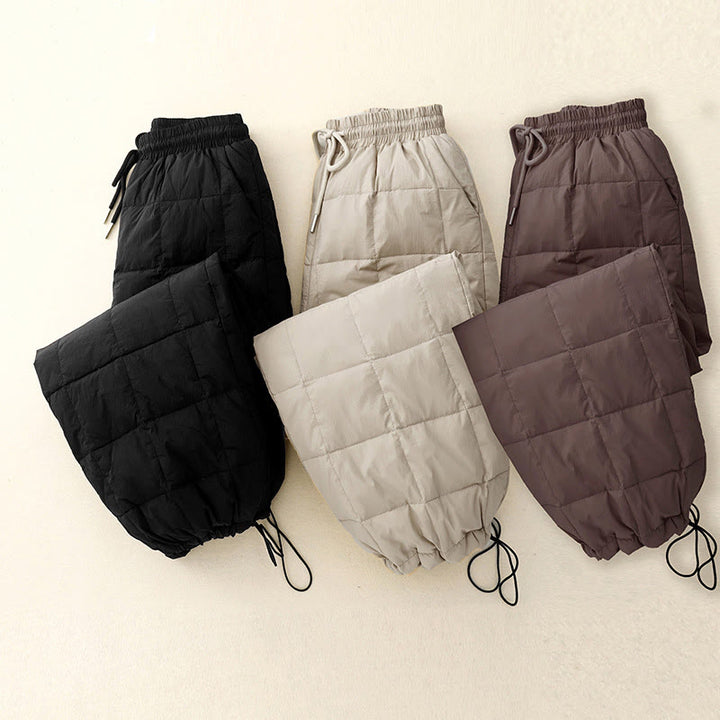 Buddha Stones冬用ドローストリングレッグオープニングデザインレディースコットンパンツ ポケット付き - image 18