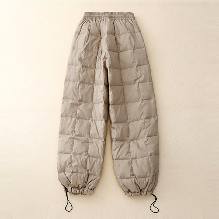 Buddha Stones冬用ドローストリングレッグオープニングデザインレディースコットンパンツ ポケット付き - image 3