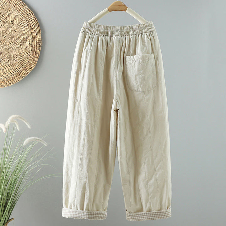 Buddha Stones冬 無地 レディース ハーレム コットン アンクル丈 パンツ ポケット付き - image 7