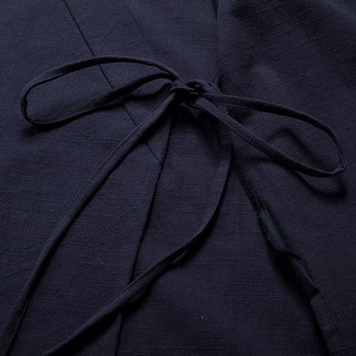 Buddha Stones中国風 カエルボタン 長袖デザイン オープンフロントジャケット メンズ コットンリネン 着物 - image 10