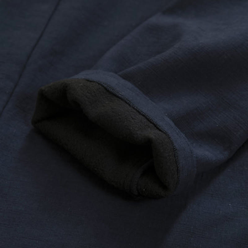 Buddha Stonesメンズ 長袖 フロッグボタン オープンフロント フリース裏地 コットンリネンジャケット 着物 - image 5