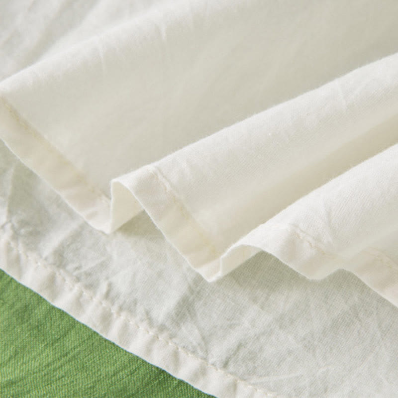 Buddha Stonesサマー Vネックデザイン ハーフスリーブ コットン ミディドレス - image 37