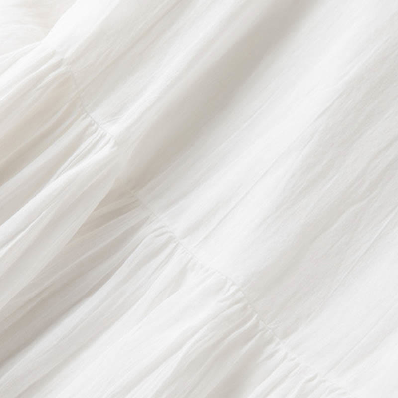 Buddha Stonesサマー Vネックデザイン ハーフスリーブ コットン ミディドレス - image 21