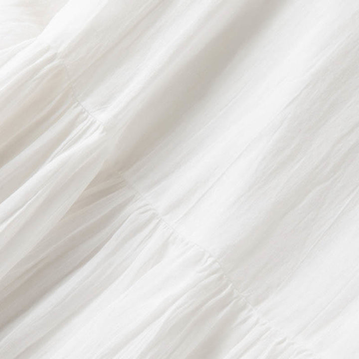 Buddha Stonesサマー Vネックデザイン ハーフスリーブ コットン ミディドレス - image 21