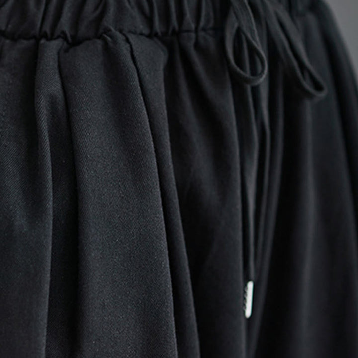 Buddha Stonesレトロ レッグオープニング スリットデザイン コットン レディース ワイドレッグパンツ ポケット付き - image 14