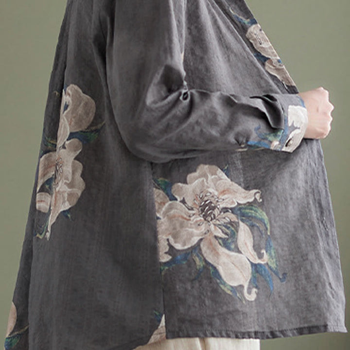 Buddha Stones文学芸術花柄コットン服 - image 29