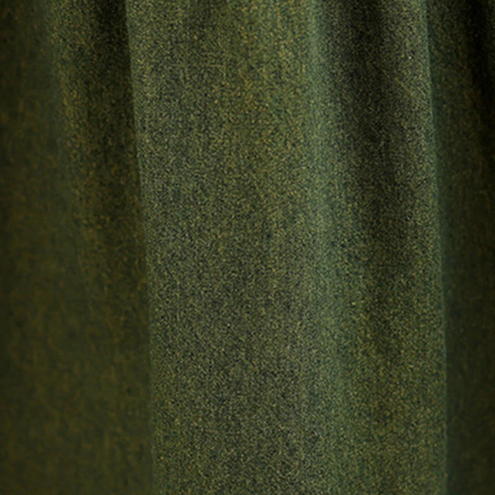 Buddha Stones DarkOliveGreen パッチワーク 長袖デザイン コットン レディース マキシドレス ポケット付き - image 11