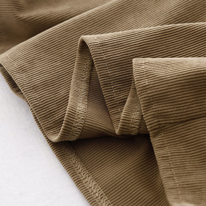 Buddha Stonesタンカラー コーデュロイ パフ ロングスリーブ ミディドレス - image 14