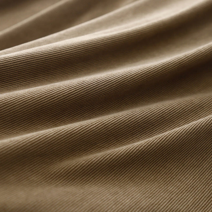 Buddha Stonesタンカラー コーデュロイ パフ ロングスリーブ ミディドレス - image 12